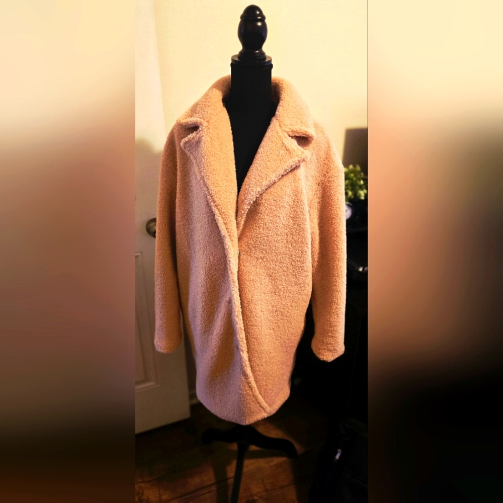 Cozy Tan Teddy Coat